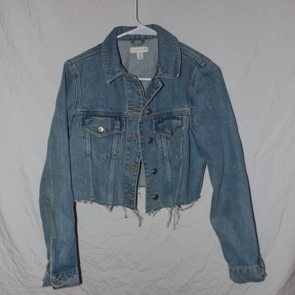 Topshop Cropped Jean Jacket